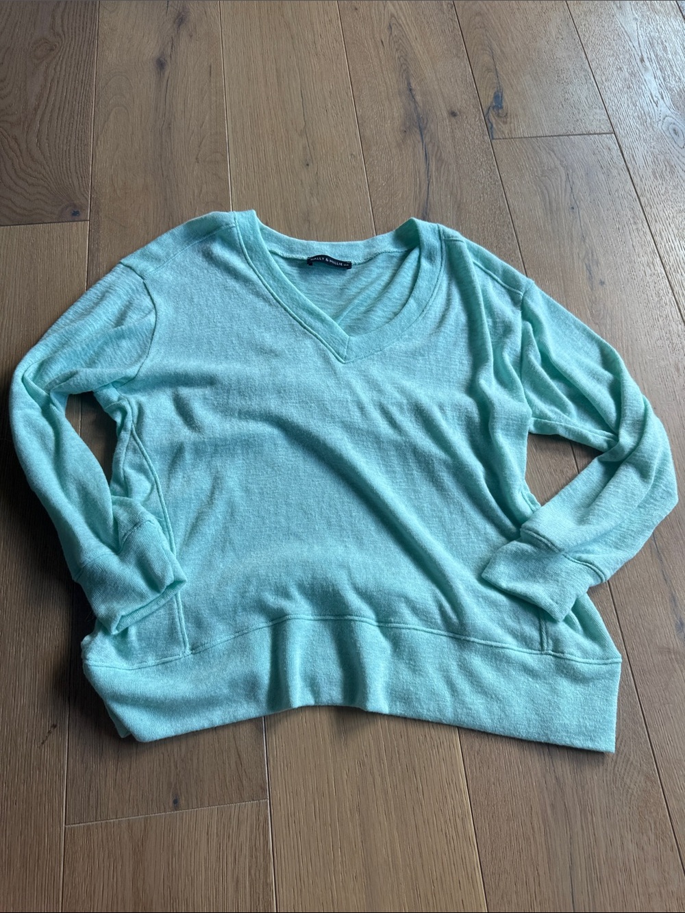 Nally & Millie Mint V-Neck Sweater